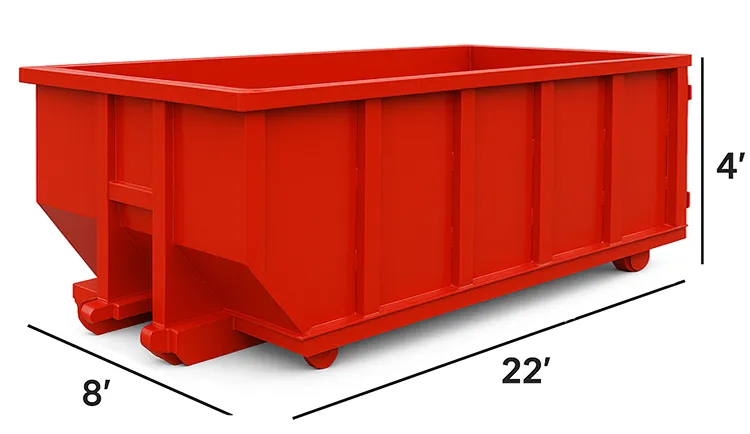 Long 20 Yard Dumpster
